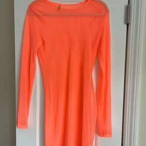 Neon bathingsuit cover up